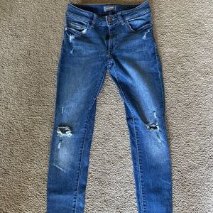 DL1961 Women's Distressed Denim Skinny Jean - Size 24